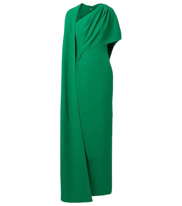 Safiyaa Caped asymmetric crêpe gown