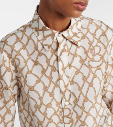 Burberry Printed silk poplin shirt | Thumbnail 6 Burberry Printed silk poplin shirt | Thumbnail 6