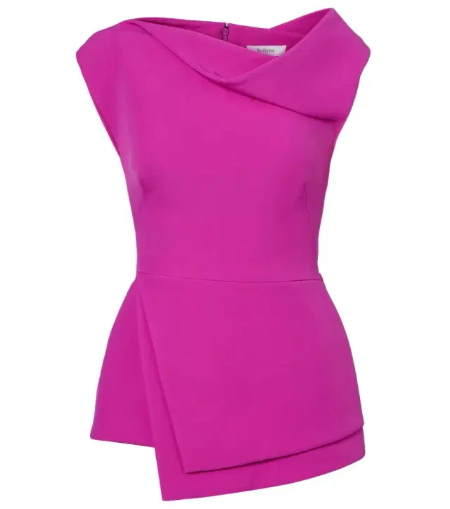 Safiyaa Farrah draped crepe top