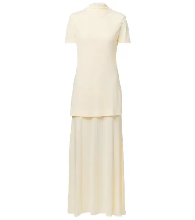 Jil Sander Layered crêpe maxi dress