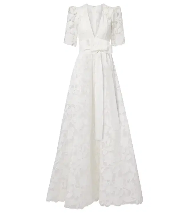 Embroidered floral gown