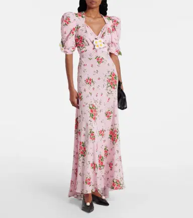 Rodarte Floral silk cocktail dress | Thumbnail 4