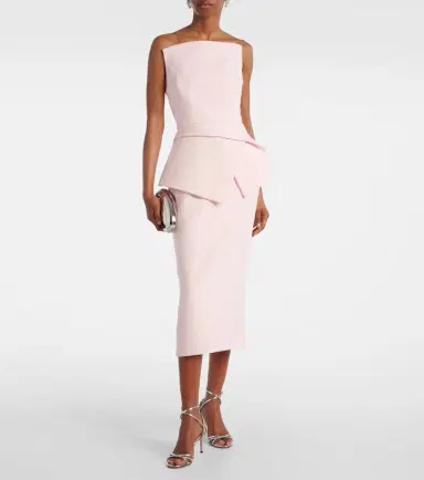 Safiyaa Belted crêpe midi dress | Thumbnail 3