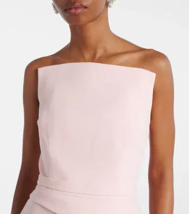 Safiyaa Belted crêpe midi dress | Thumbnail 5