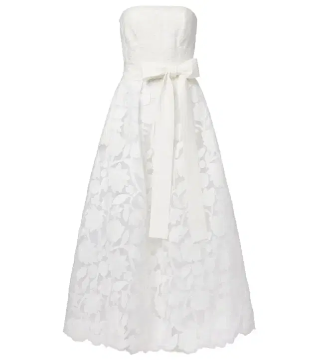 Embroidered tulle gown