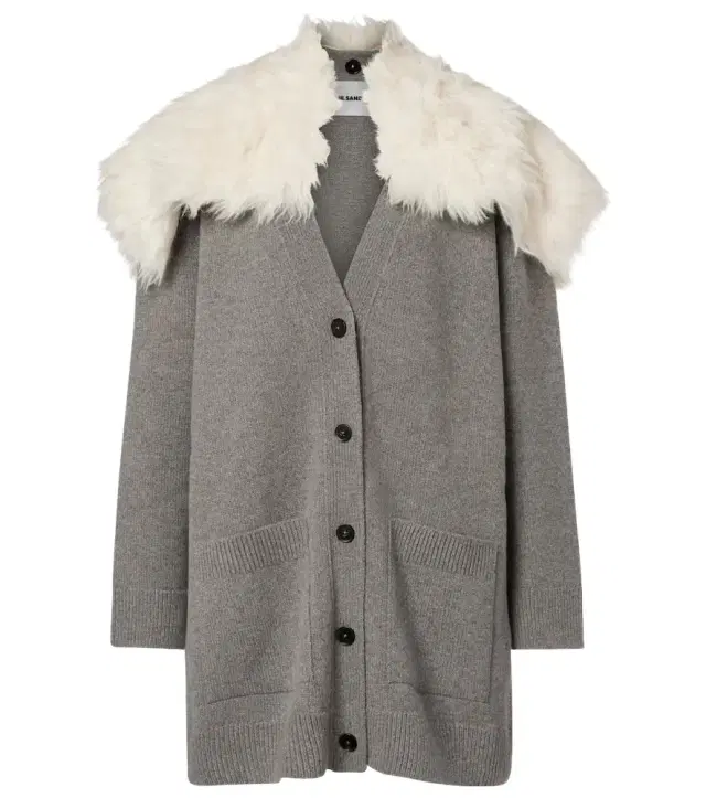 Jil Sander Wool, cotton, and cashmere-blend cardigan