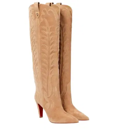 Christian Louboutin Santia Botta 85 suede knee-high boots | Thumbnail 1