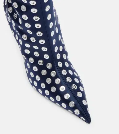 Christian Louboutin Miss Z 100 embellished satin knee-high boots | Thumbnail 3