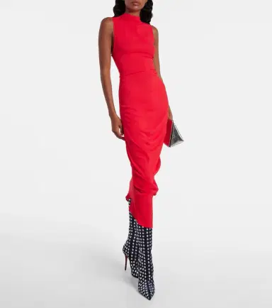 Christian Louboutin Miss Z 100 embellished satin knee-high boots | Thumbnail 5