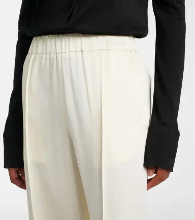 Jil Sander Gathered satin wide-leg pants | Thumbnail 5 Jil Sander Gathered satin wide-leg pants | Thumbnail 5