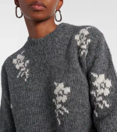Jil Sander Intarsia alpaca and wool-blend sweater | Thumbnail 2 Jil Sander Intarsia alpaca and wool-blend sweater | Thumbnail 2