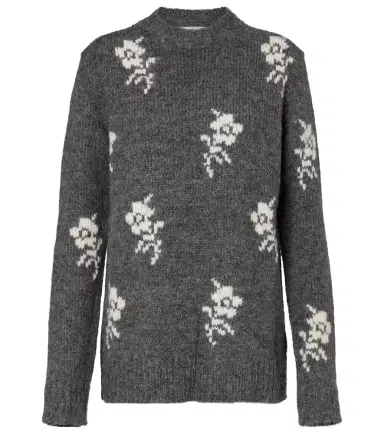 Jil Sander Intarsia alpaca and wool-blend sweater | Thumbnail 1 Jil Sander Intarsia alpaca and wool-blend sweater | Thumbnail 1