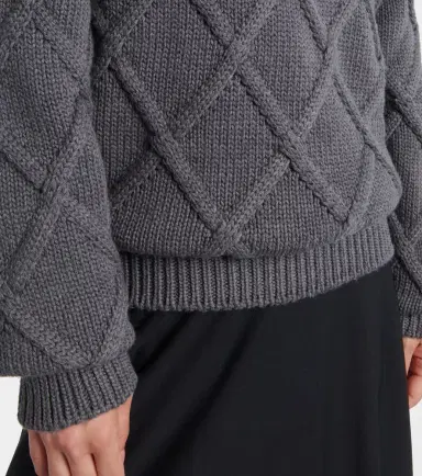 Jil Sander Cable-knit virgin wool sweater | Thumbnail 4 Jil Sander Cable-knit virgin wool sweater | Thumbnail 4