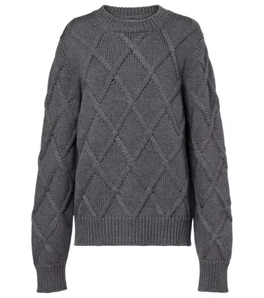 Jil Sander Cable-knit virgin wool sweater | Thumbnail 1 Jil Sander Cable-knit virgin wool sweater | Thumbnail 1