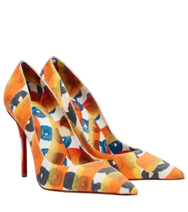Christian Louboutin Miss Z 100 printed satin crêpe pumps | Thumbnail 1 Christian Louboutin Miss Z 100 printed satin crêpe pumps | Thumbnail 1