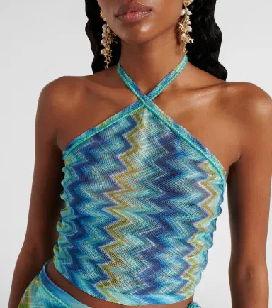 Missoni Zigzag sheer halterneck top | Thumbnail 4 Missoni Zigzag sheer halterneck top | Thumbnail 4