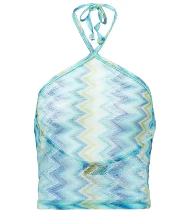 Missoni Zigzag sheer halterneck top | Thumbnail 1 Missoni Zigzag sheer halterneck top | Thumbnail 1