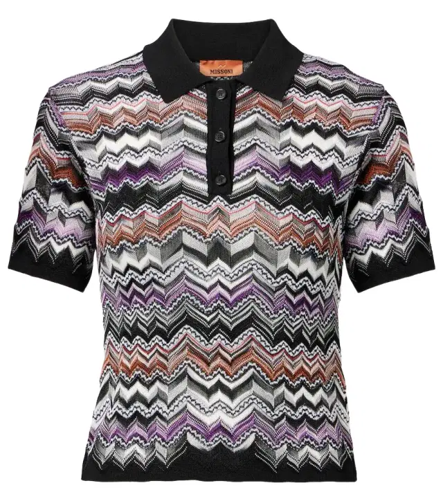 Missoni Zigzag knitted polo shirt