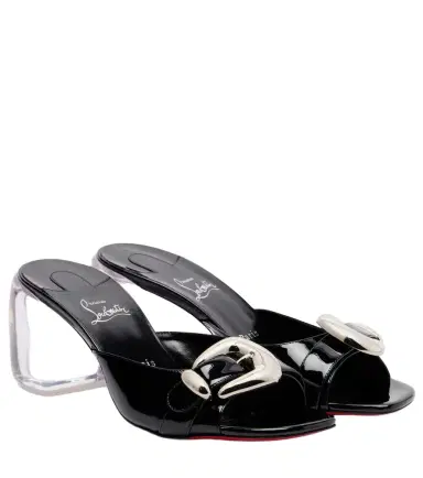 Christian Louboutin Minny Bubble 70 patent leather mules | Thumbnail 1 Christian Louboutin Minny Bubble 70 patent leather mules | Thumbnail 1
