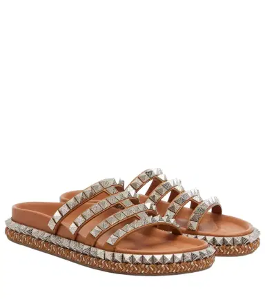 Christian Louboutin Pyra Hallulila studded leather slides | Thumbnail 1
