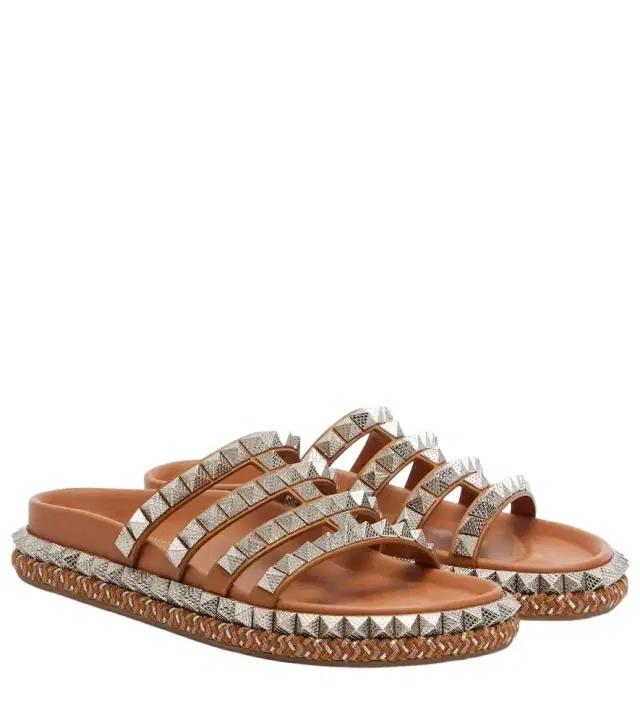 Christian Louboutin Pyra Hallulila studded leather slides