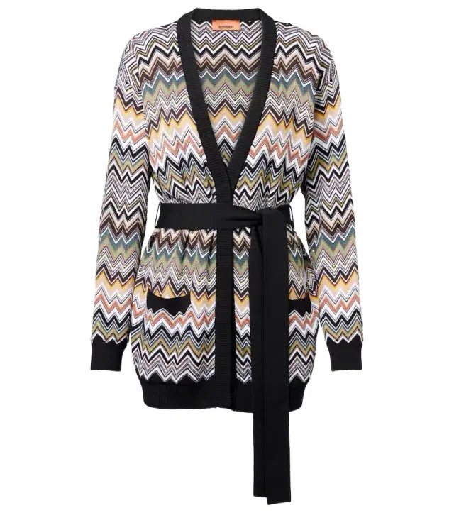 Missoni Zigzag belted cardigan