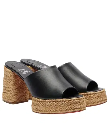 Christian Louboutin Calakala 85 leather platform mules | Thumbnail 1 Christian Louboutin Calakala 85 leather platform mules | Thumbnail 1