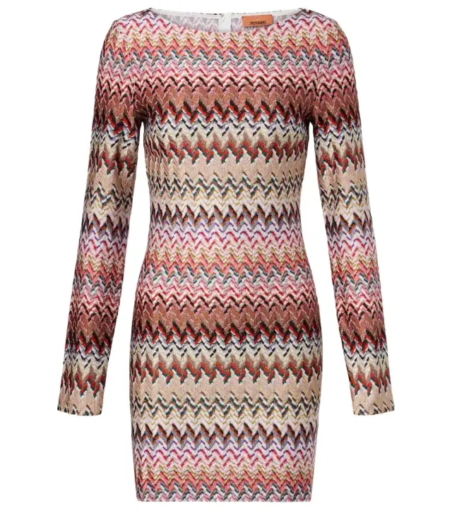 Missoni Zig Zag lamé minidress