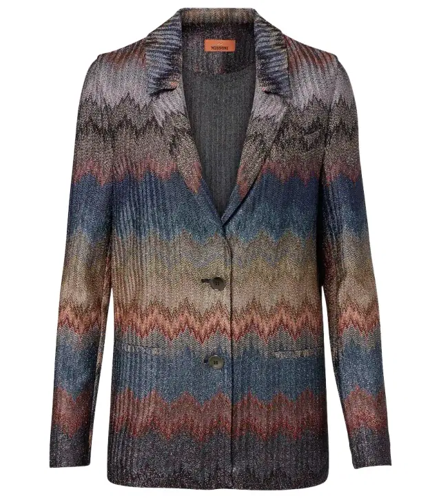 Missoni Zigzag lamé blazer