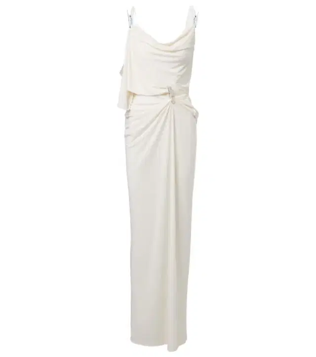 Coperni Draped embellished jersey maxi dress