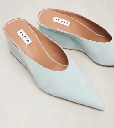 Alaïa Alaïa Cube 75 suede wedge mules | Thumbnail 5 Alaïa Alaïa Cube 75 suede wedge mules | Thumbnail 5