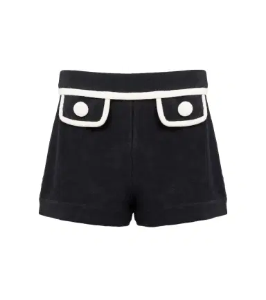 ADRIANA DEGREAS High-rise cotton-blend terry shorts | Thumbnail 1