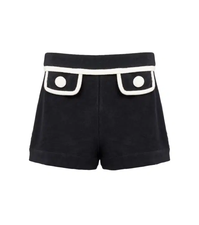 ADRIANA DEGREAS High-rise cotton-blend terry shorts