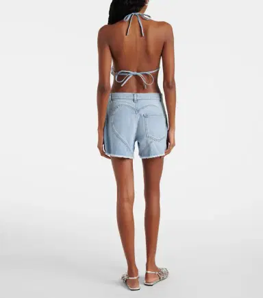 Area Embellished denim shorts | Thumbnail 4 Area Embellished denim shorts | Thumbnail 4