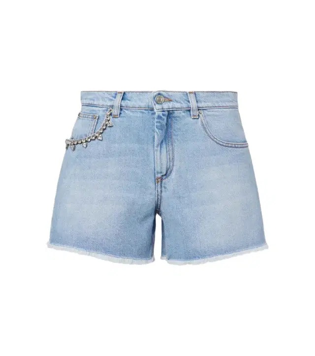 Area Embellished denim shorts