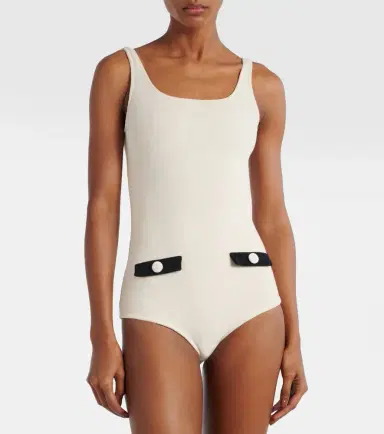 ADRIANA DEGREAS Cotton-blend terry swimsuit | Thumbnail 4