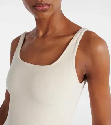 ADRIANA DEGREAS Cotton-blend terry swimsuit | Thumbnail 5