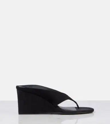 Alaïa Alaïa Cube 75 suede wedge thong sandals | Thumbnail 2 Alaïa Alaïa Cube 75 suede wedge thong sandals | Thumbnail 2