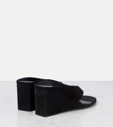 Alaïa Alaïa Cube 75 suede wedge thong sandals | Thumbnail 3 Alaïa Alaïa Cube 75 suede wedge thong sandals | Thumbnail 3