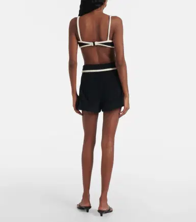ADRIANA DEGREAS Cotton-blend terry top | Thumbnail 2