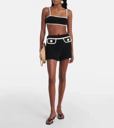 ADRIANA DEGREAS Cotton-blend terry top | Thumbnail 3