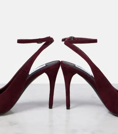 Alaïa Alaïa Decolette 90 suede slingback pumps | Thumbnail 4