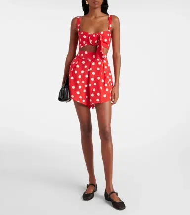 ADRIANA DEGREAS Polka-dot crop top | Thumbnail 2