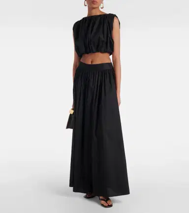 ADRIANA DEGREAS Inamorata cotton-blend crop top | Thumbnail 3