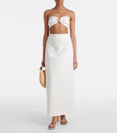 ADRIANA DEGREAS Cotton-blend maxi skirt | Thumbnail 4 ADRIANA DEGREAS Cotton-blend maxi skirt | Thumbnail 4