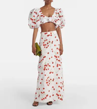 ADRIANA DEGREAS Printed cotton bandeau top | Thumbnail 2