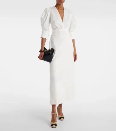 ADRIANA DEGREAS Puff-sleeve cotton maxi dress | Thumbnail 4 ADRIANA DEGREAS Puff-sleeve cotton maxi dress | Thumbnail 4