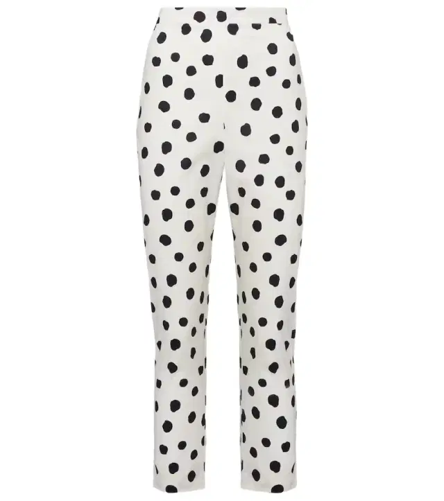 ADRIANA DEGREAS Cotton-blend capri pants
