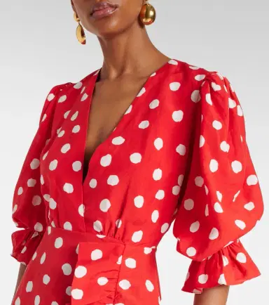 ADRIANA DEGREAS Polka-dot ruffled minidress | Thumbnail 5