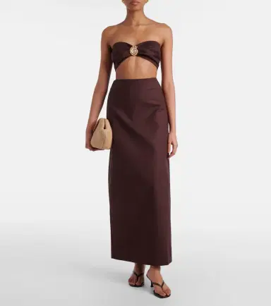 ADRIANA DEGREAS Cotton-blend maxi skirt | Thumbnail 3 ADRIANA DEGREAS Cotton-blend maxi skirt | Thumbnail 3
